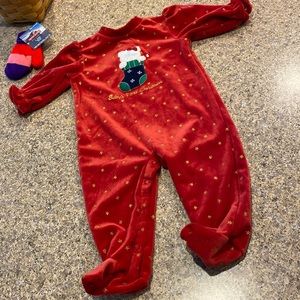 Simply Basic Baby’s First Christmas 3-6 Months Medium Red Gold Etc